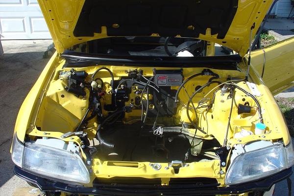 Cleaning and rebuilding of the engine bay. You can not tell, but EVERYTHING is either new, or close to it!