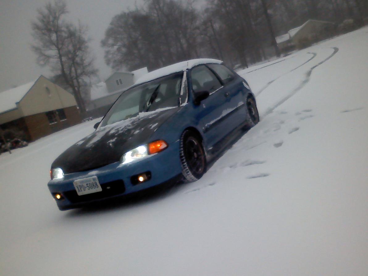 playing in the snow lol